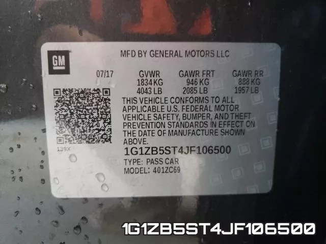 1G1ZB5ST4JF106500 фото 2