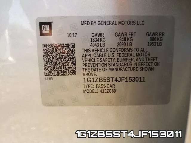 1G1ZB5ST4JF153011 фото 2