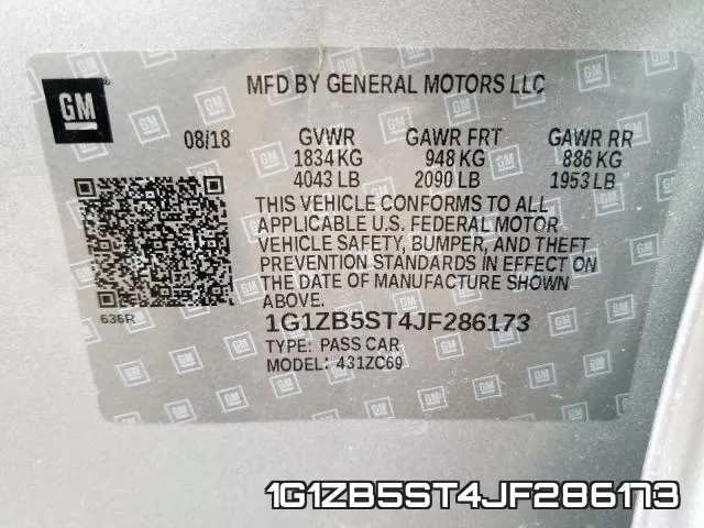 1G1ZB5ST4JF286173 фото 2