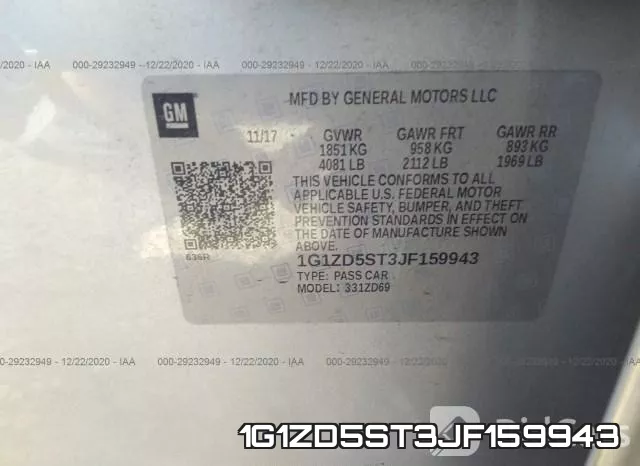 1G1ZD5ST3JF159943 фото 10