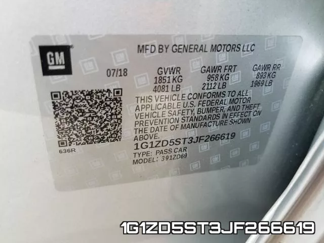 1G1ZD5ST3JF266619 фото 2