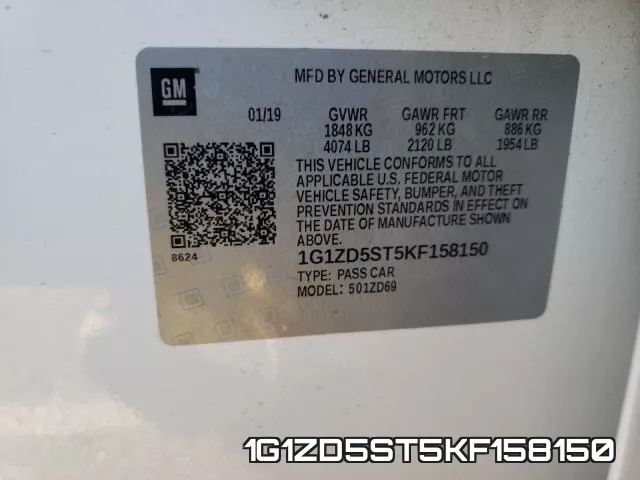 1G1ZD5ST5KF158150 фото 2