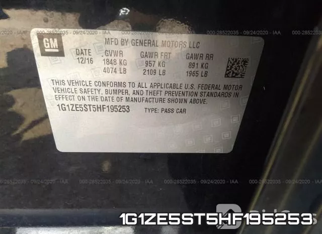 1G1ZE5ST5HF195253 фото 10