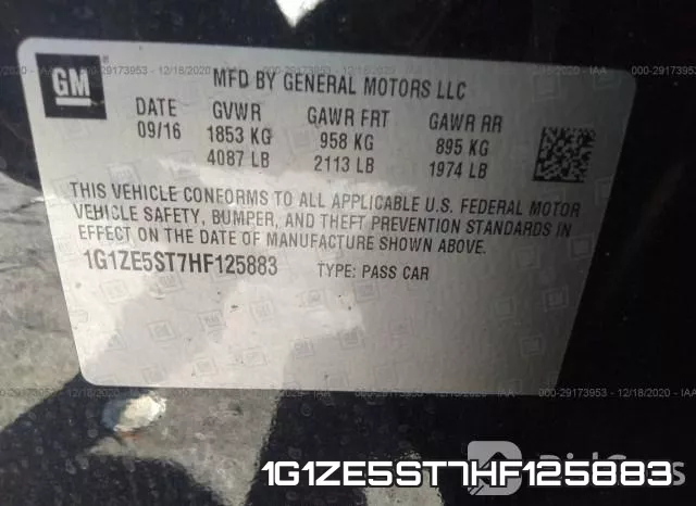 1G1ZE5ST7HF125883 фото 9