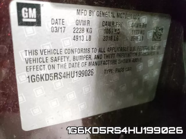 1G6KD5RS4HU199026 фото 2