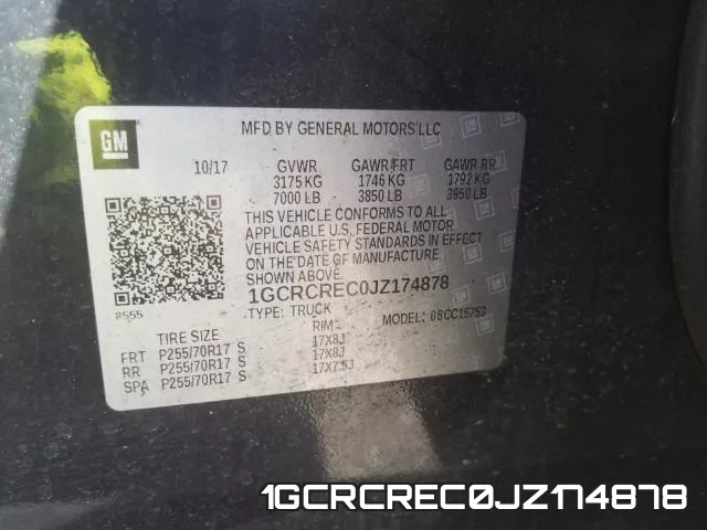 1GCRCREC0JZ174878 фото 2