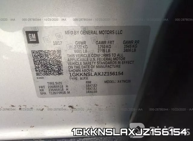 1GKKNSLAXJZ156154 фото 9