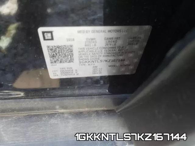 1GKKNTLS7KZ167144 фото 2