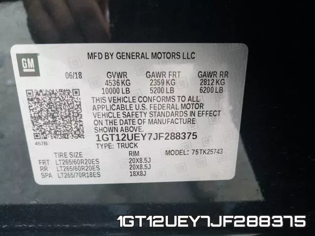 1GT12UEY7JF288375 фото 2