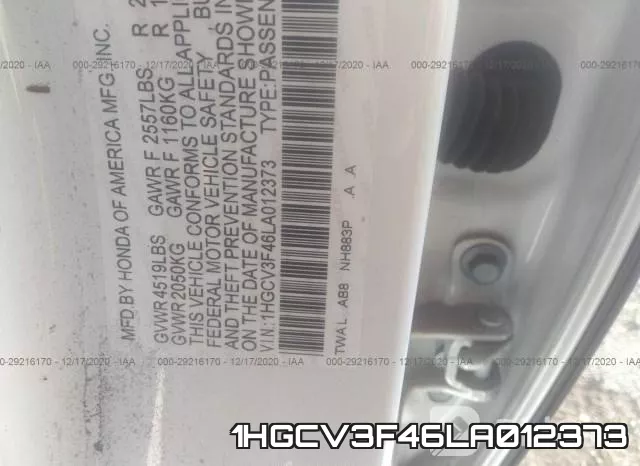 1HGCV3F46LA012373 фото 10