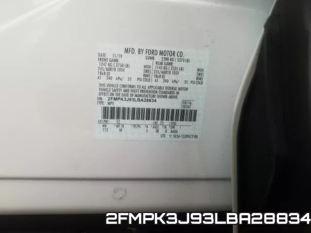 2FMPK3J93LBA28834 фото 2