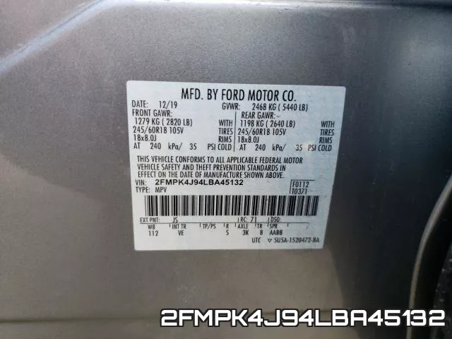 2FMPK4J94LBA45132 фото 2