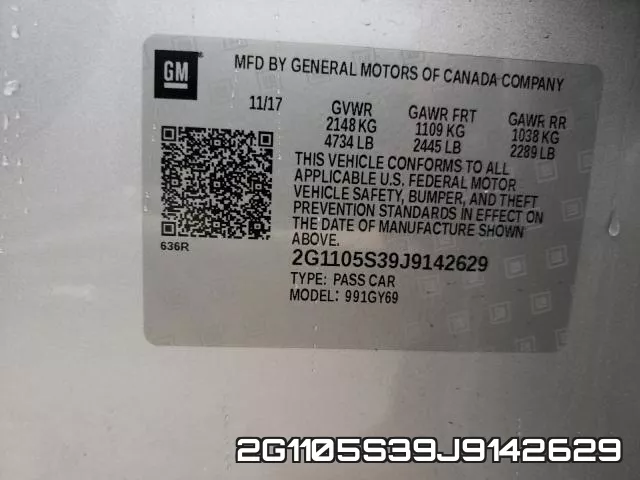 2G1105S39J9142629 фото 2
