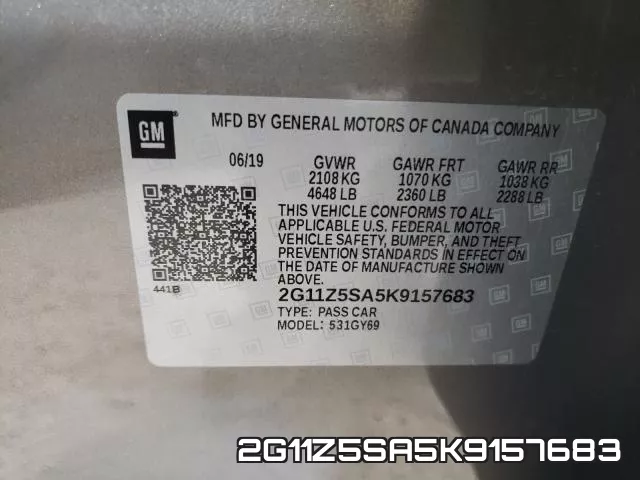 2G11Z5SA5K9157683 фото 2