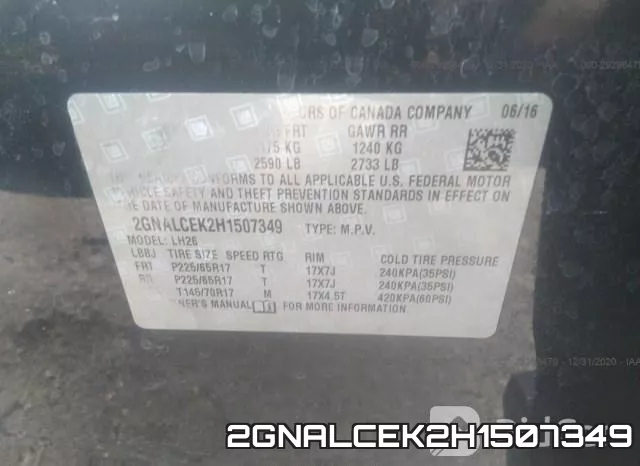2GNALCEK2H1507349 фото 9