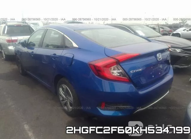 2HGFC2F60KH534799 фото 3