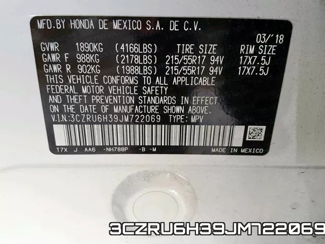 3CZRU6H39JM722069 фото 2