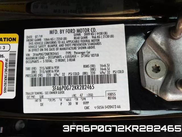 3FA6P0G72KR282465 фото 2