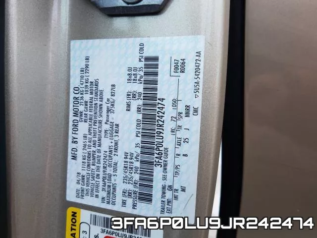 3FA6P0LU9JR242474 фото 2