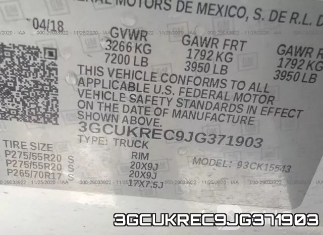 3GCUKREC9JG371903 фото 10