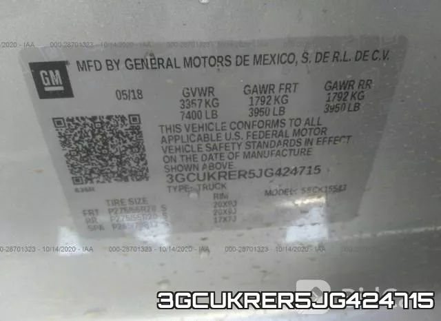 3GCUKRER5JG424715 фото 9