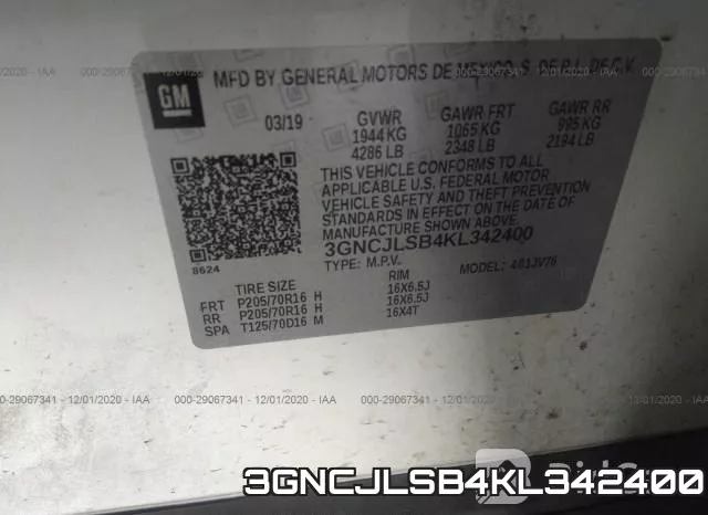 3GNCJLSB4KL342400 фото 8