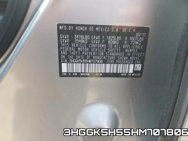 3HGGK5H55HM707806 фото 2