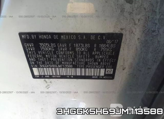 3HGGK5H69JM713588 фото 8