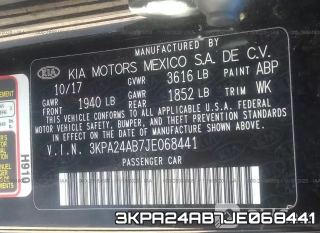 3KPA24AB7JE068441 фото 10