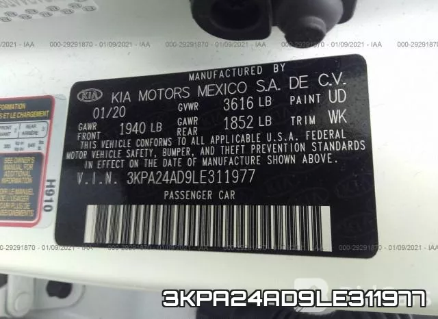 3KPA24AD9LE311977 фото 10