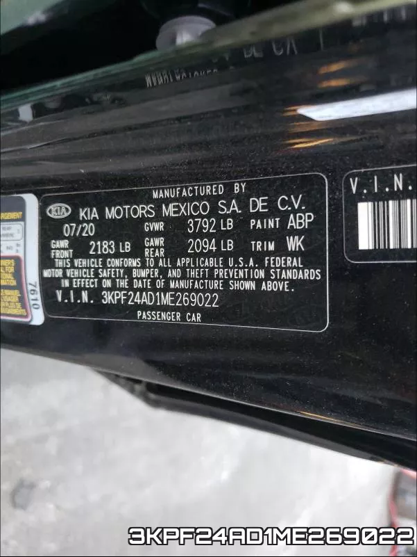 3KPF24AD1ME269022 фото 2