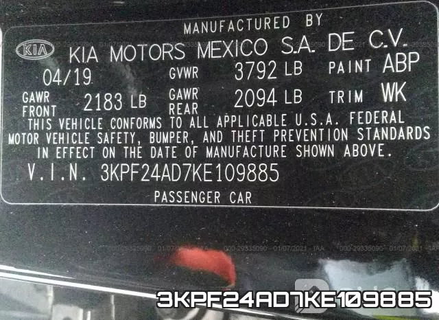 3KPF24AD7KE109885 фото 10