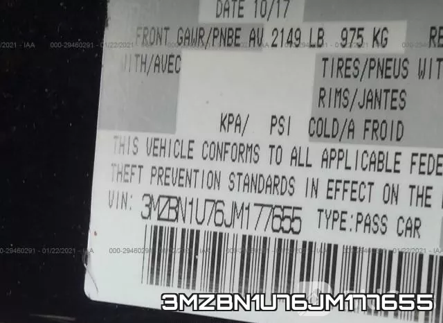 3MZBN1U76JM177655 фото 10