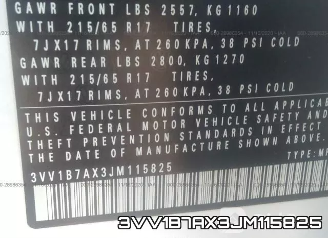 3VV1B7AX3JM115825 фото 9