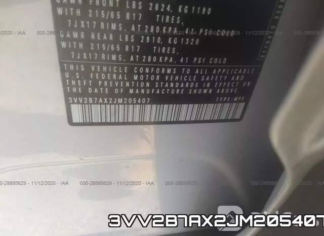 3VV2B7AX2JM205407 фото 9