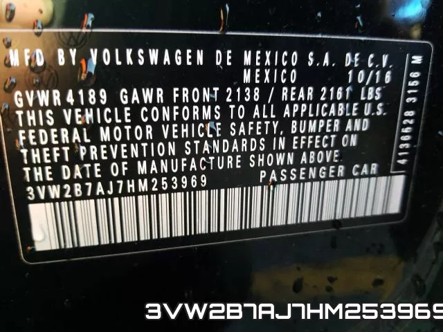 3VW2B7AJ7HM253969 фото 2