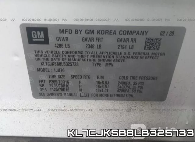 KL7CJKSB8LB325733 фото 8