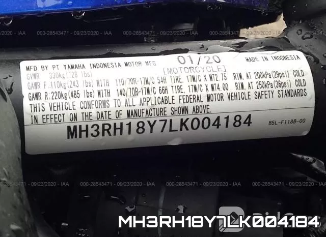 MH3RH18Y7LK004184 фото 2