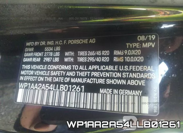 WP1AA2A54LLB01261 фото 9