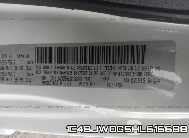 1C4BJWDG5HL616688 фото 10