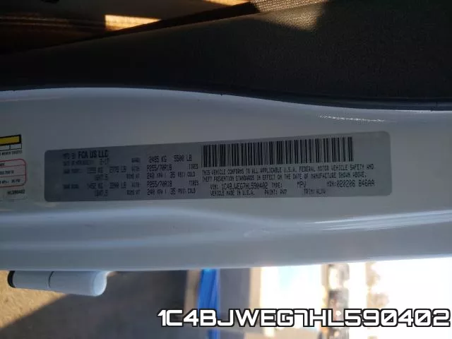 1C4BJWEG7HL590402 фото 2
