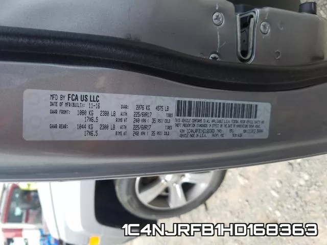 1C4NJRFB1HD168363 фото 2
