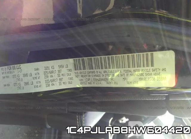 1C4PJLAB8HW604420 фото 9