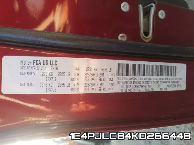 1C4PJLCB4KD266448 фото 2