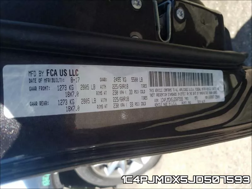 1C4PJMDX5JD507593 фото 2