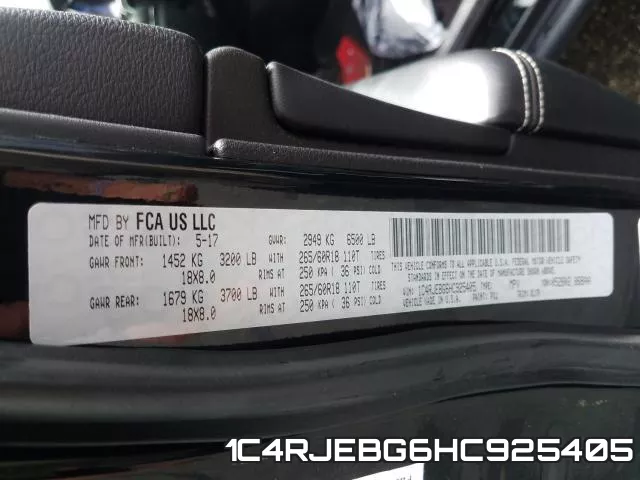 1C4RJEBG6HC925405 фото 2