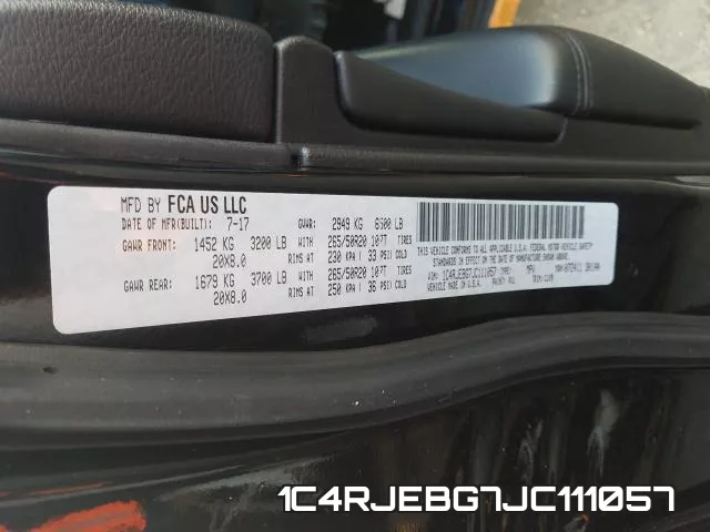 1C4RJEBG7JC111057 фото 2