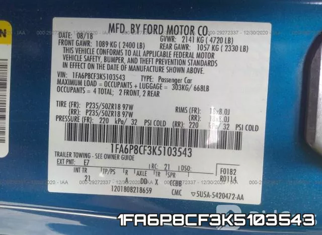 1FA6P8CF3K5103543 фото 6