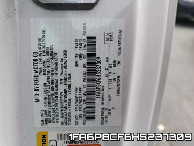 1FA6P8CF6H5237309 фото 2