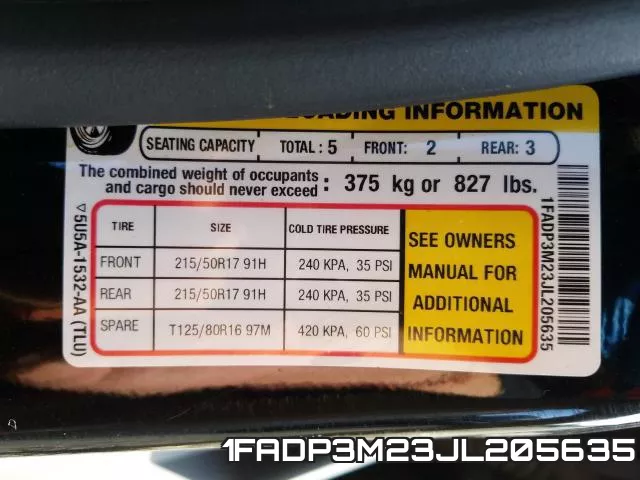 1FADP3M23JL205635 фото 2